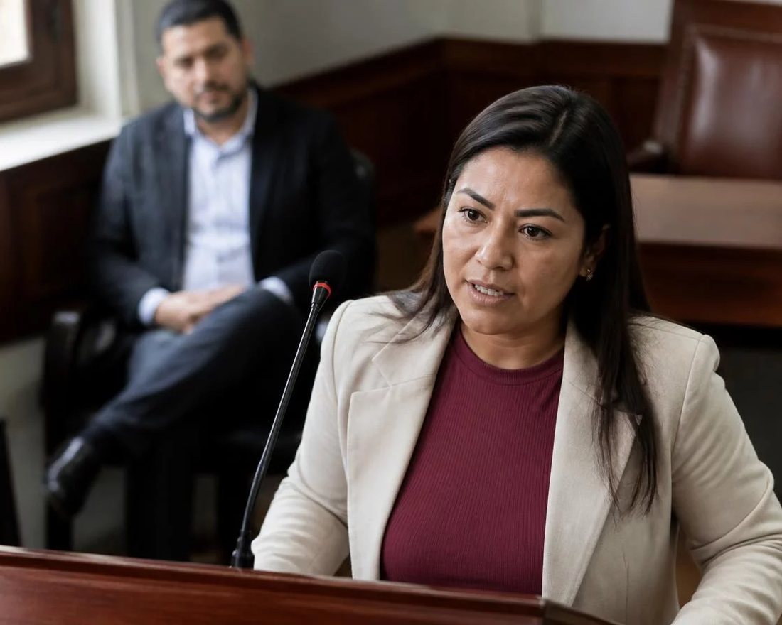 Participante ergue a mão para pedir a palavra numa mesa coberta de folhas anotadas